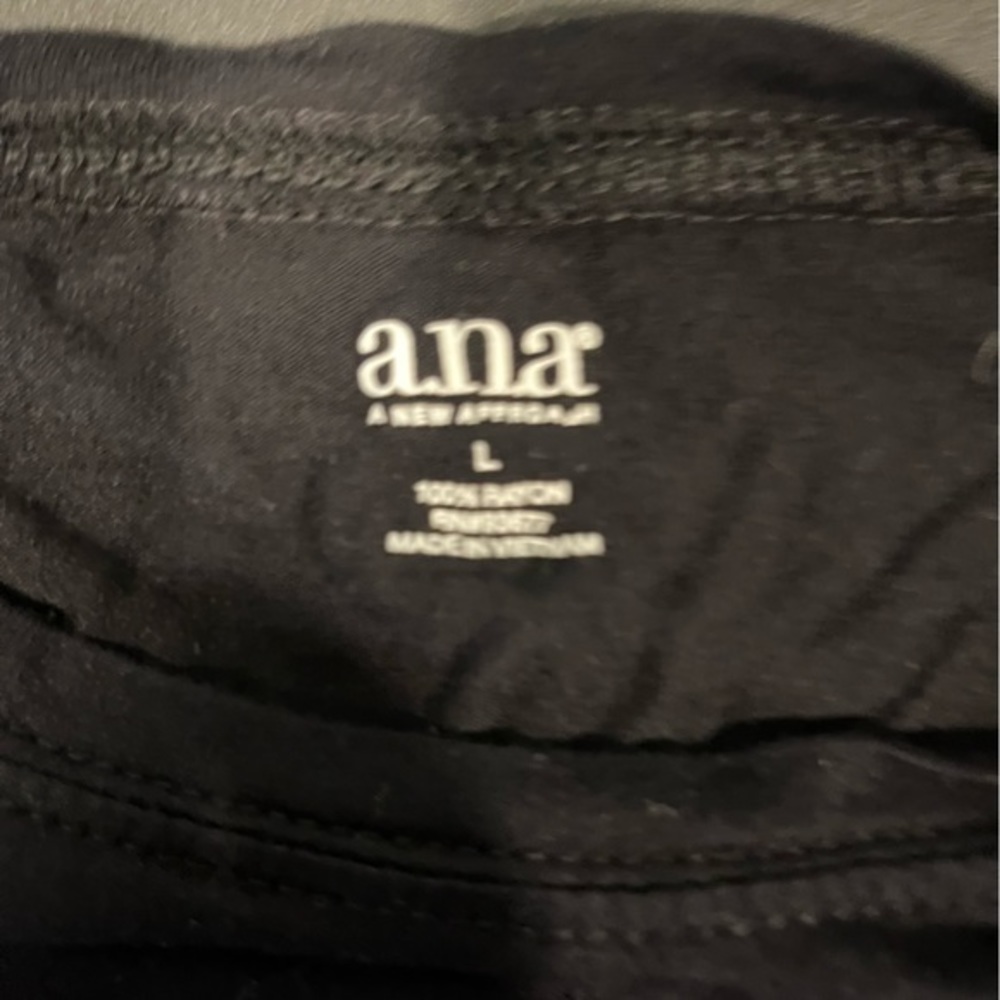 a.n.a A New Approach Womens Black Rhinestone Embellished Cap Sleeve Top Lrge #DB - Picture 7 of 7